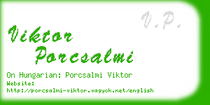 viktor porcsalmi business card